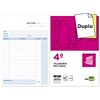 Liderpapel - Talonario facturas cuarto original y copia t217 sin i.v.a. (10 unidades)